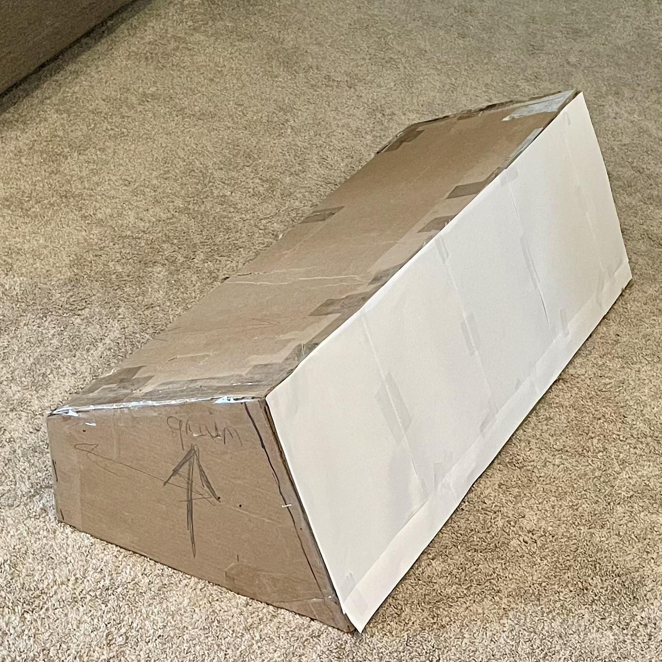 Final full-size cardboard prototype for Hunky Dory’s new pilothouse console