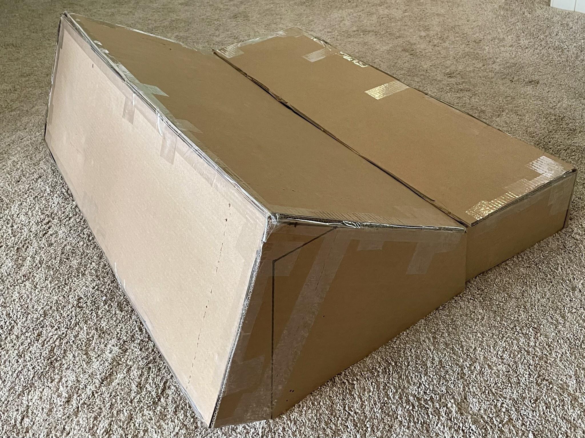 First full-size cardboard prototype for the pilothouse console
