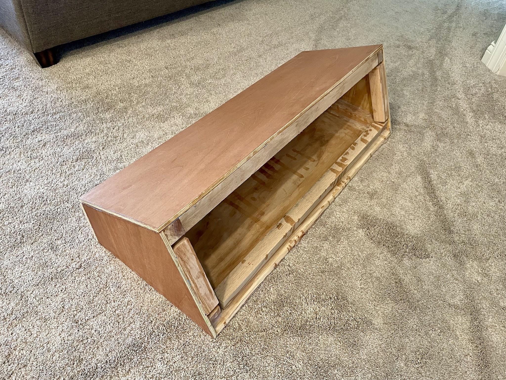 Mahogany console cabinet taking shape